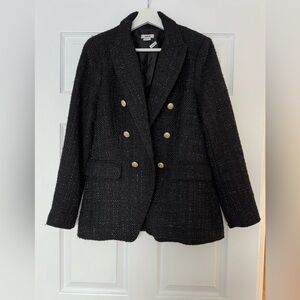 Jason WU Black Double-Breasted tweed Blazer